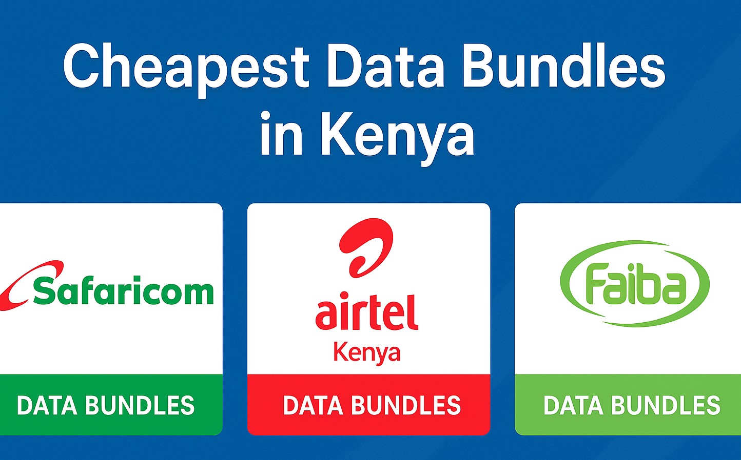 Cheapest Data Bundles in Kenya: Safaricom, Airtel & Faiba Compared