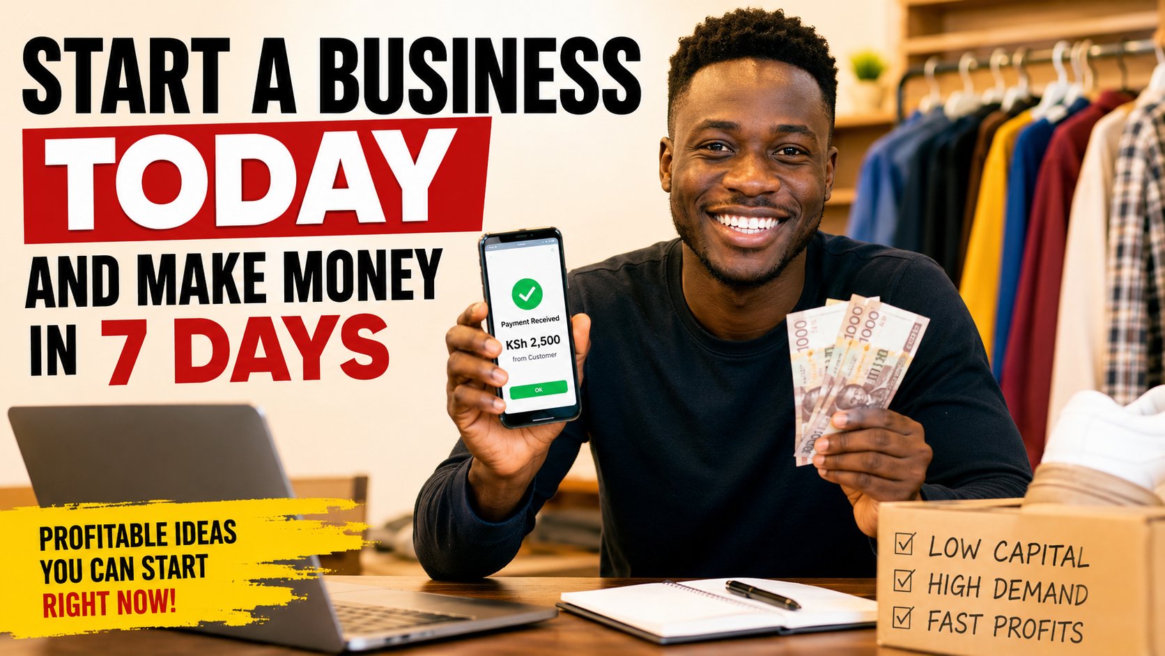 Start a Business Today and Make Money in 7 Days in Kenya